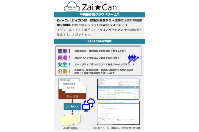 外国人在留管理システム（Zai★Can） 関連画像