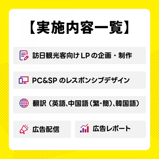『【多言語対応】 インバウンド向けLP/WEBサイト制作+広告配信プロモーション 関連画像』