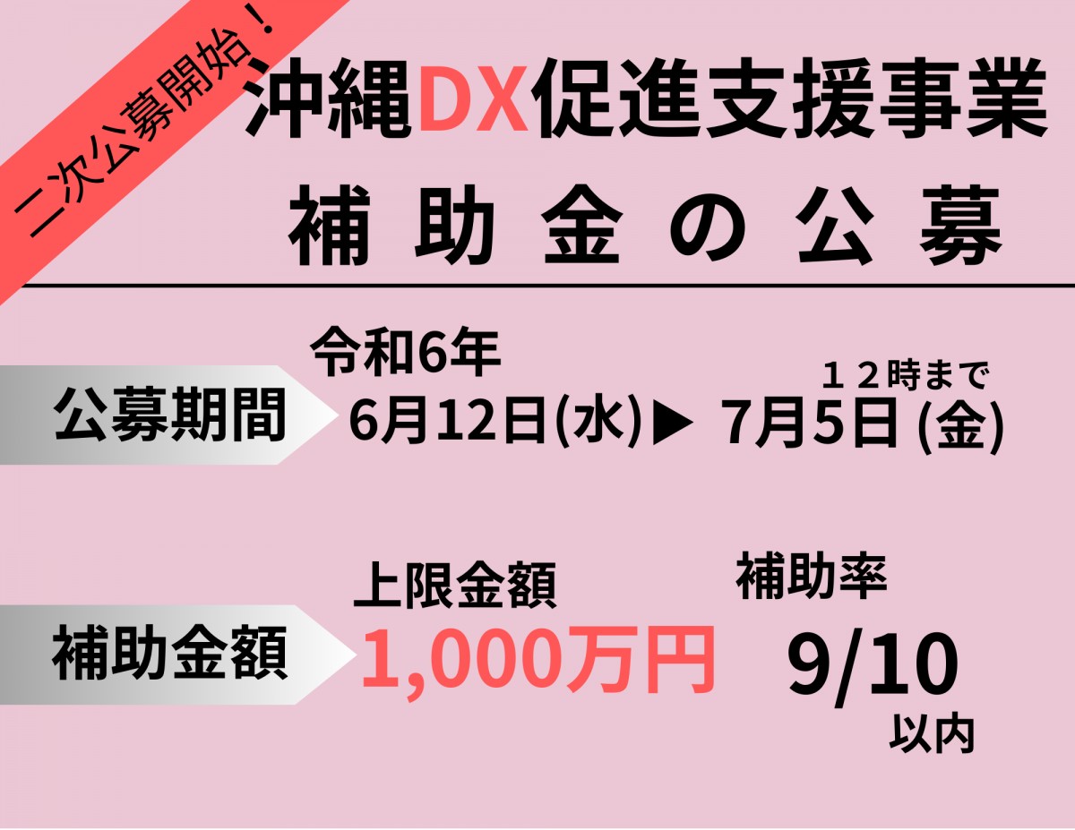 【二次公募】DX促進支援補助金公募のお知らせ